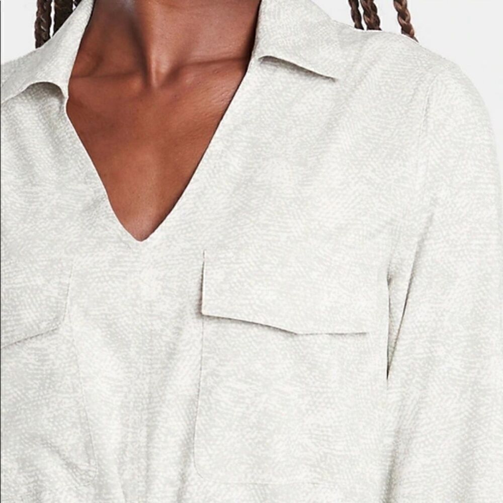 Athleta Zuma Printed Shirtdress Viper Grey Size XS Athletic Athleisure Travel - Picture 3 of 12